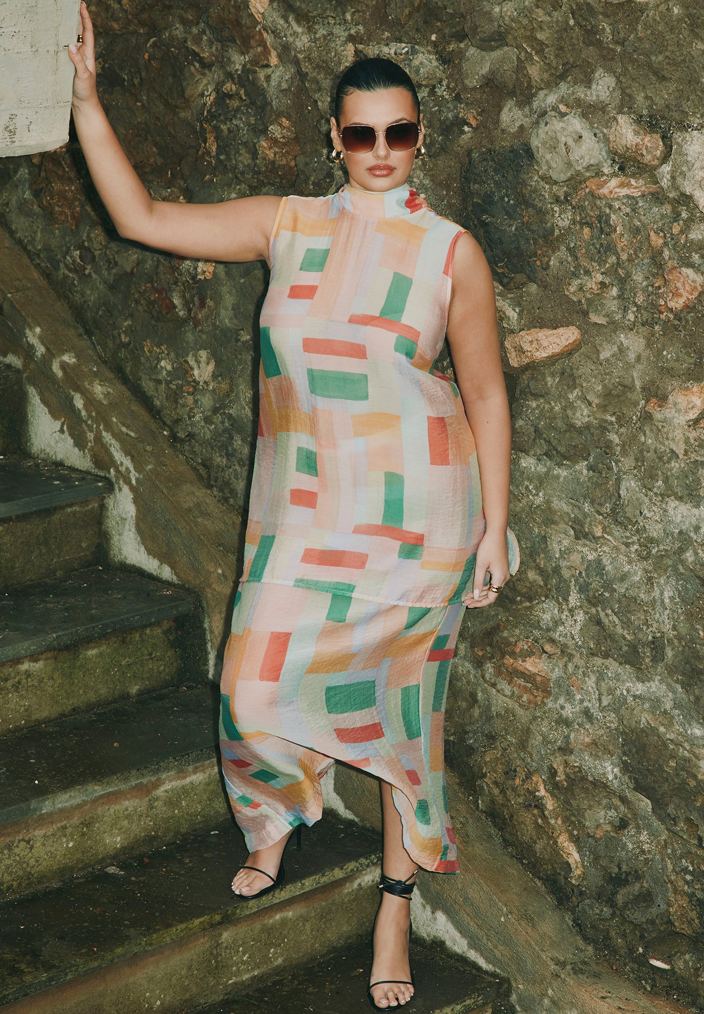 Sheer Printed Organza Skirt image number 0