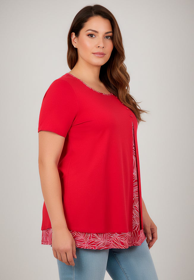 Short Sleeve Layered Tunic image number 2