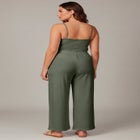 Knit Gauze Smocked Wide-Leg Pants image number null