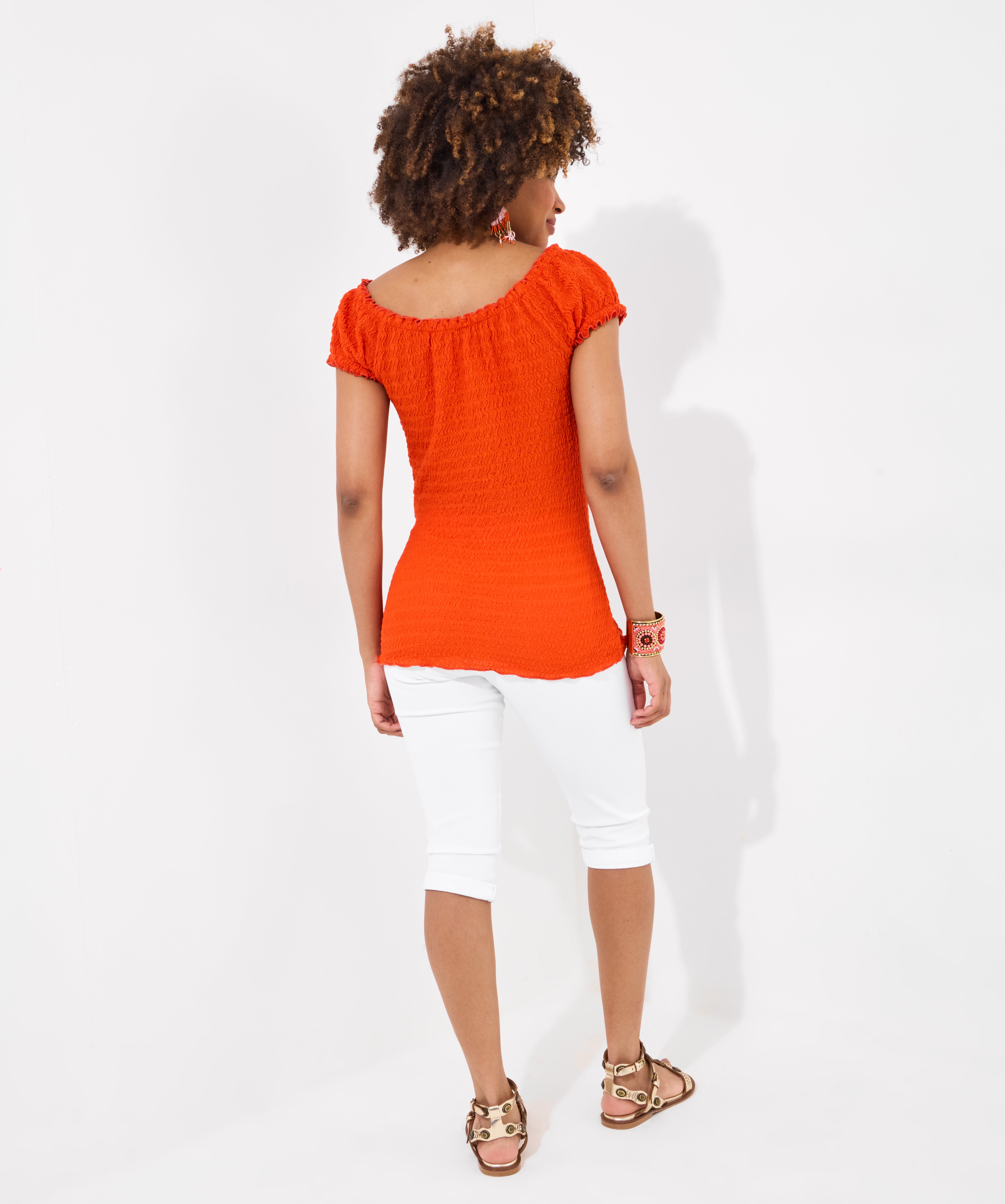 Stretchy Off the Shoulder Tee image number 2