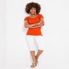 Stretchy Off the Shoulder Tee image number null