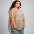 Crochet Tie Front Cardigan image number null