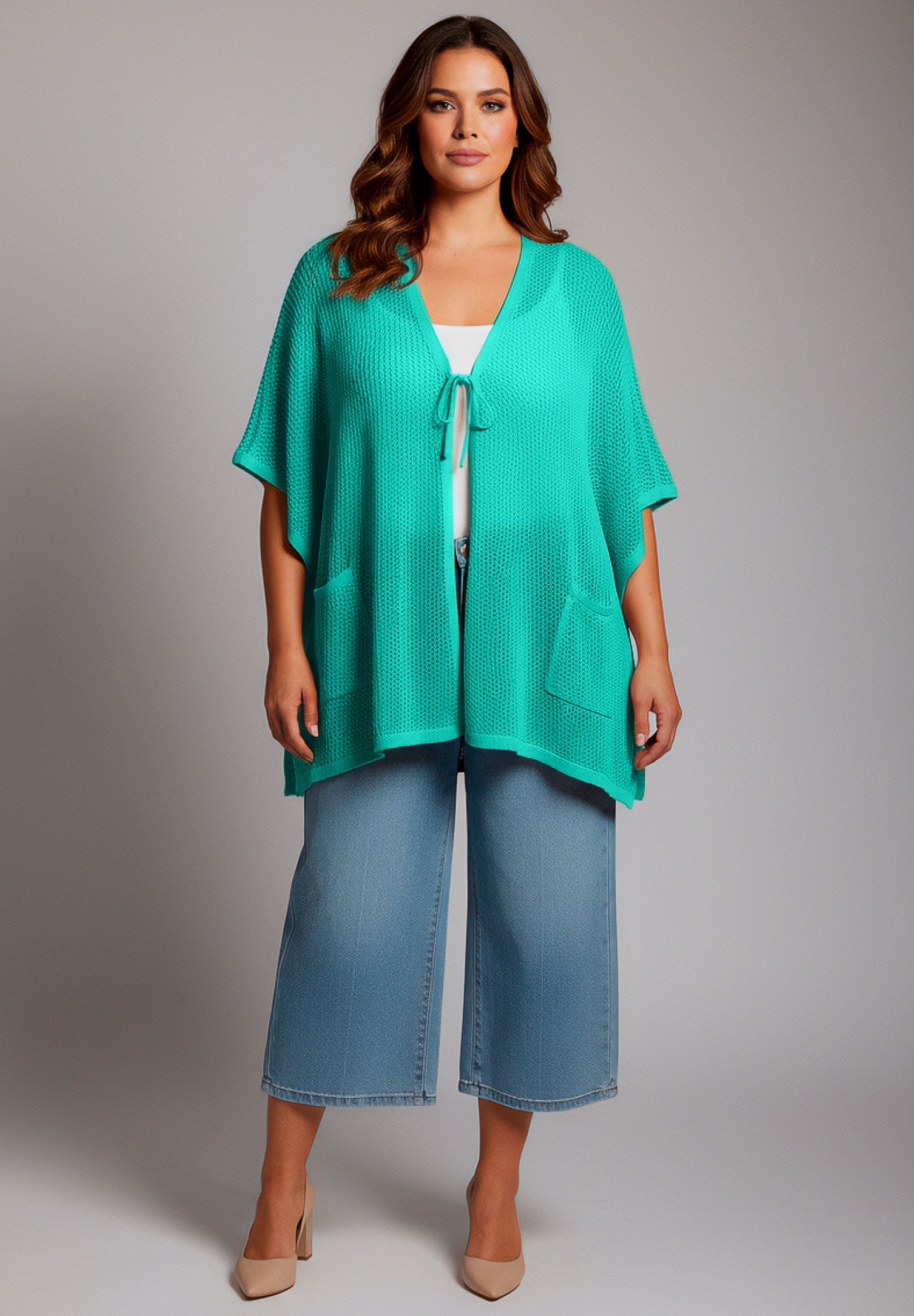 Crochet Tie Front Cardigan image number 0