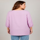 Lace Neckline Peasant Blouse image number null