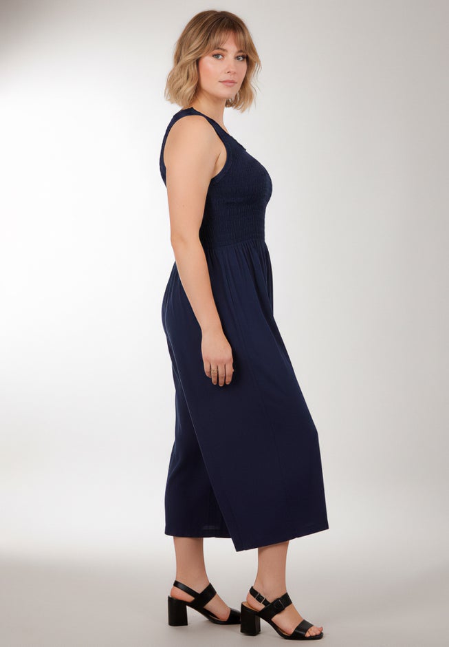 Sleeveless Smocked Jumpsuit image number 2