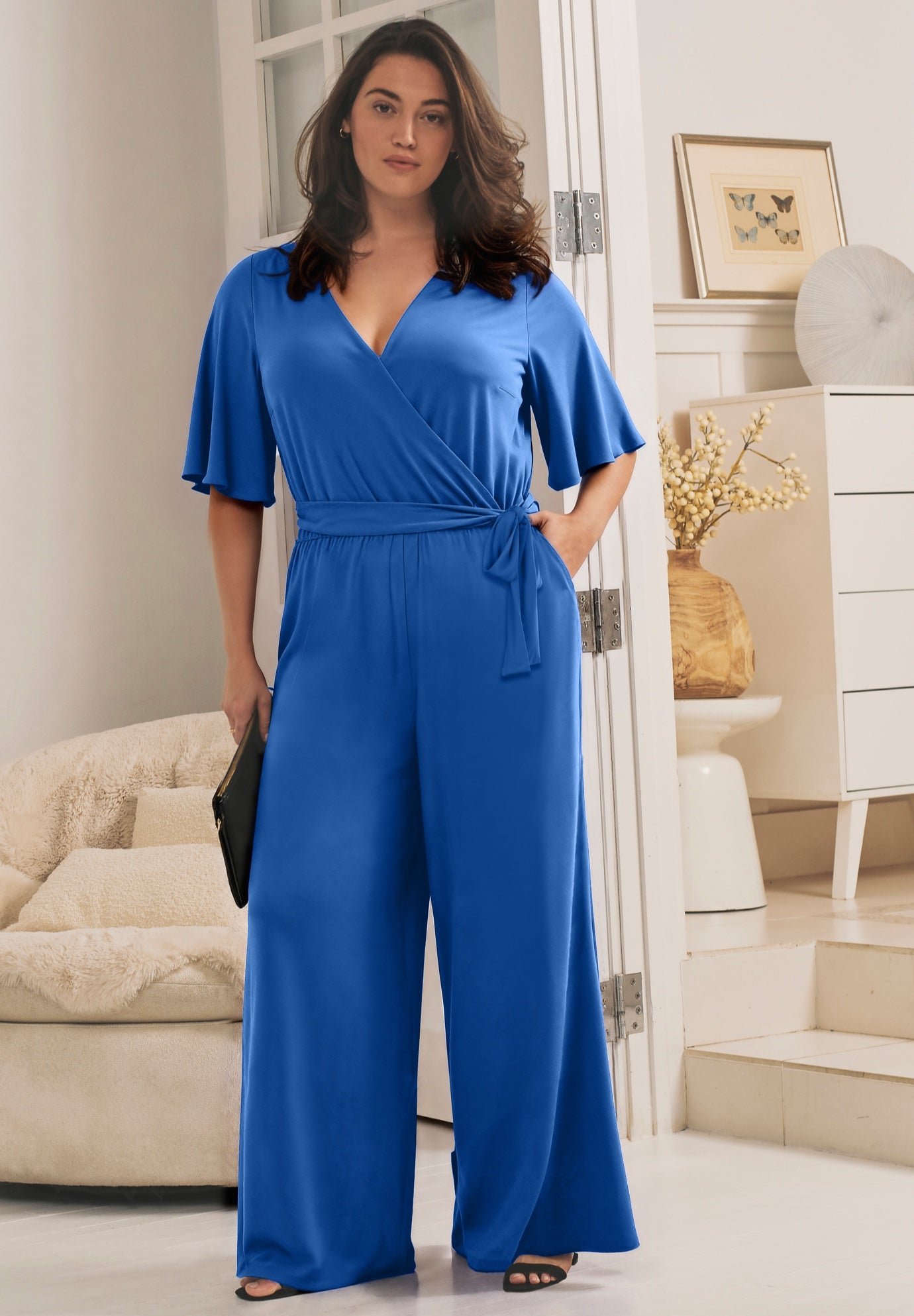 Audrey Faux Wrap Jumpsuit image number 0