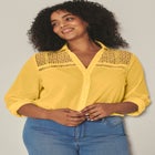 Long Sleeve Lace Detail Shirt image number null