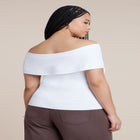 Twisted Off The Shoulder Sweater image number 1
