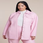 Pocket Detail Faux Leather Jacket image number null