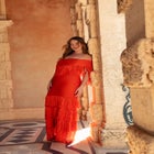 Off-Shoulder Fringe Sweater Dress image number 0