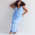 Crochet Sweater Maxi Dress image number 4