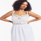 Cotton Voile Lace Maxi Dress image number null