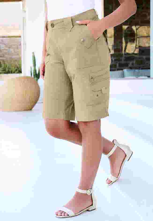 Plus Size Cargo Shorts image number 0