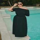 Asymmetrical Neck A-Line Dress image number null