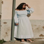 Long Sleeve Smocked Maxi Dress image number 0