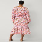 Button Front Midi Dress With Self Belt image number null