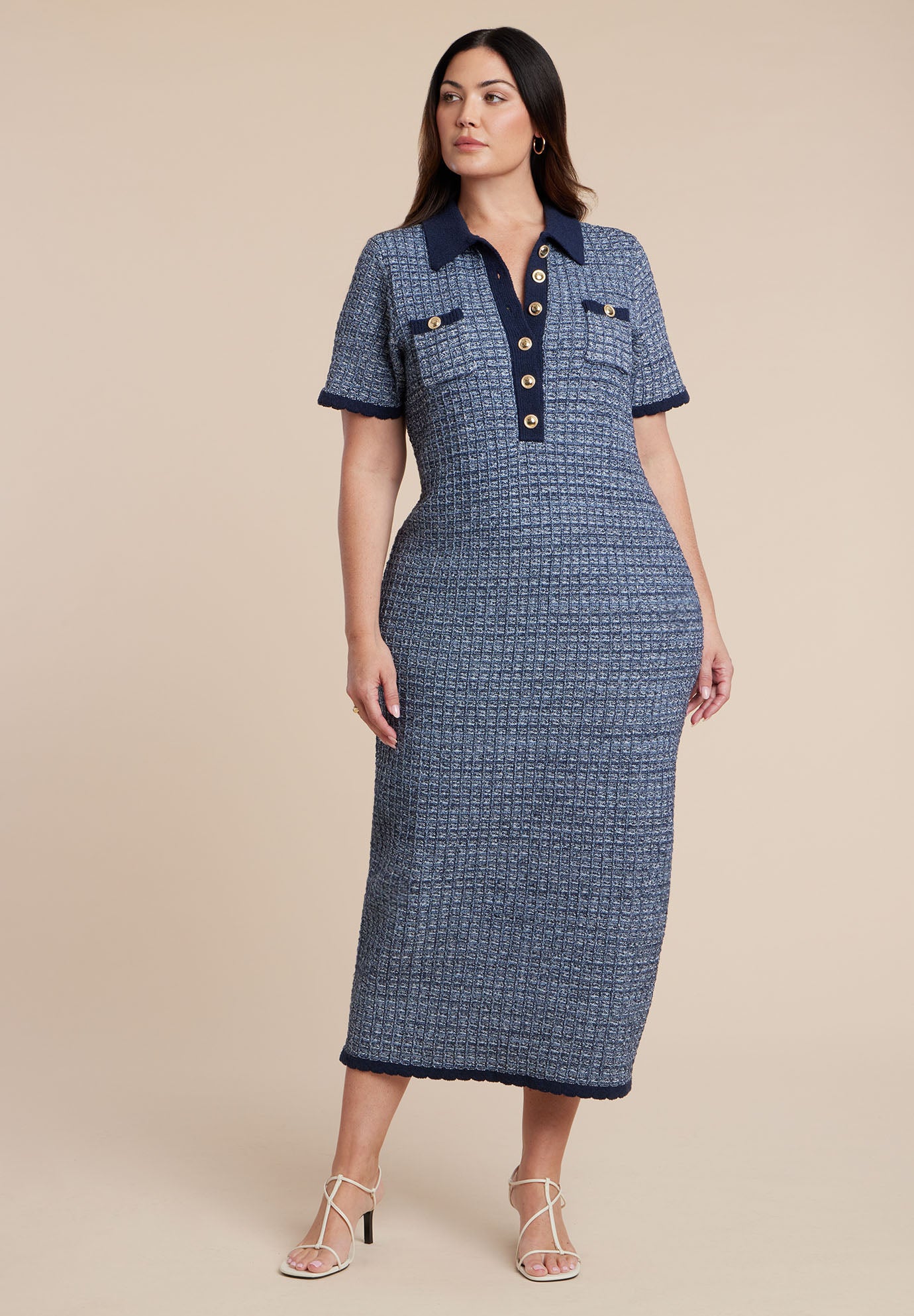 Stitch Detail Sweater Dress image number 0