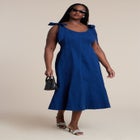 Denim Trumpet Dress image number null