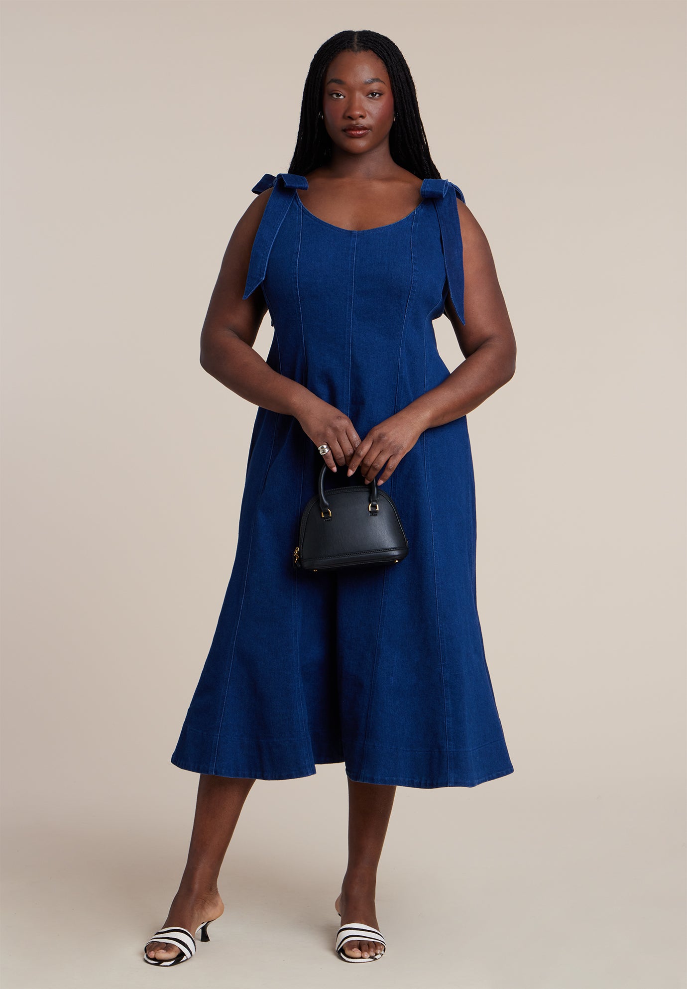 Denim Trumpet Dress image number 0