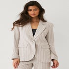 Classic Linen-Blend Blazer image number null