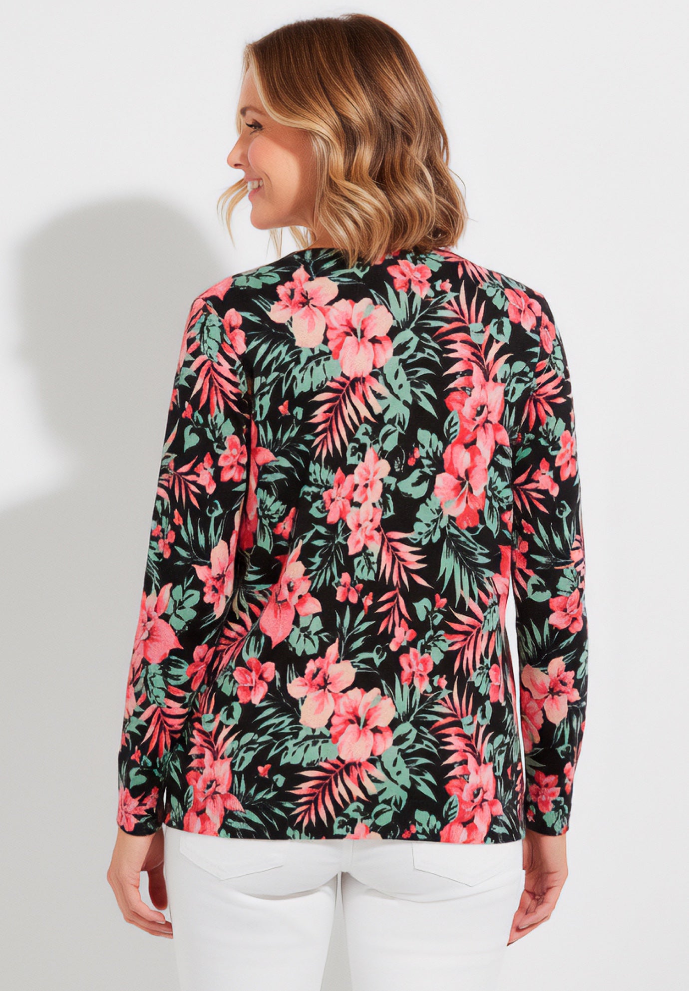 Perfect Long-Sleeve Cardigan Sweater image number 1
