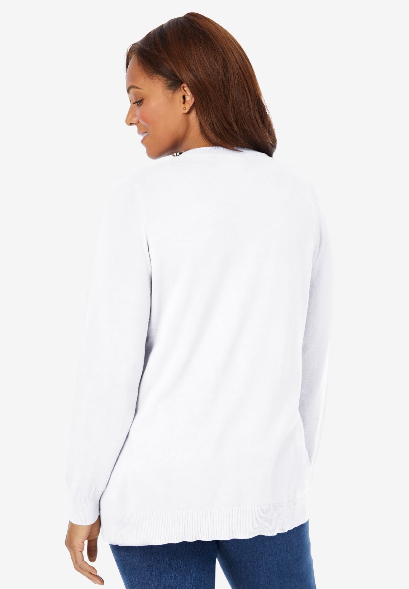 Perfect Long-Sleeve Cardigan Sweater image number 1