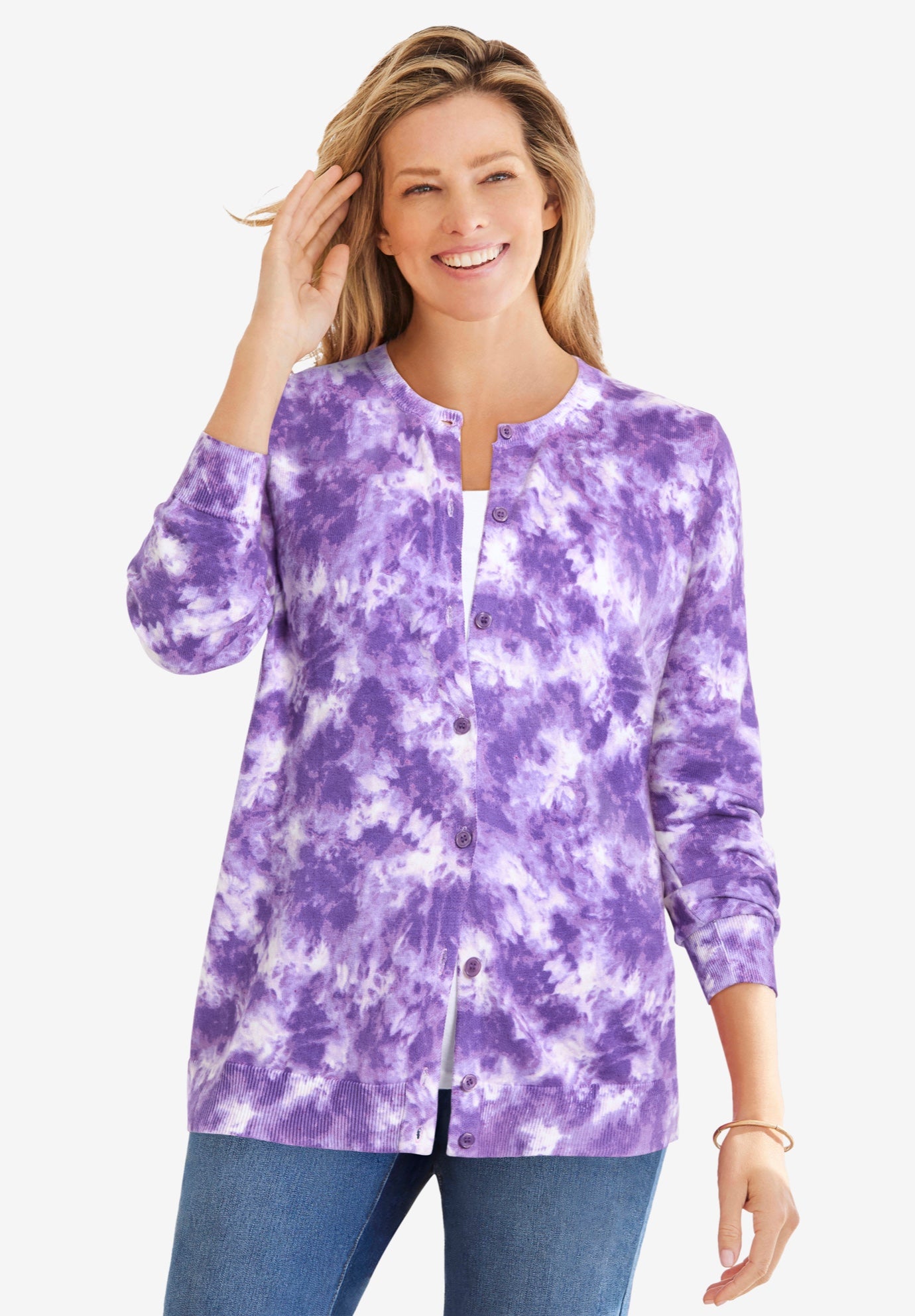 Perfect Long-Sleeve Cardigan Sweater image number 0