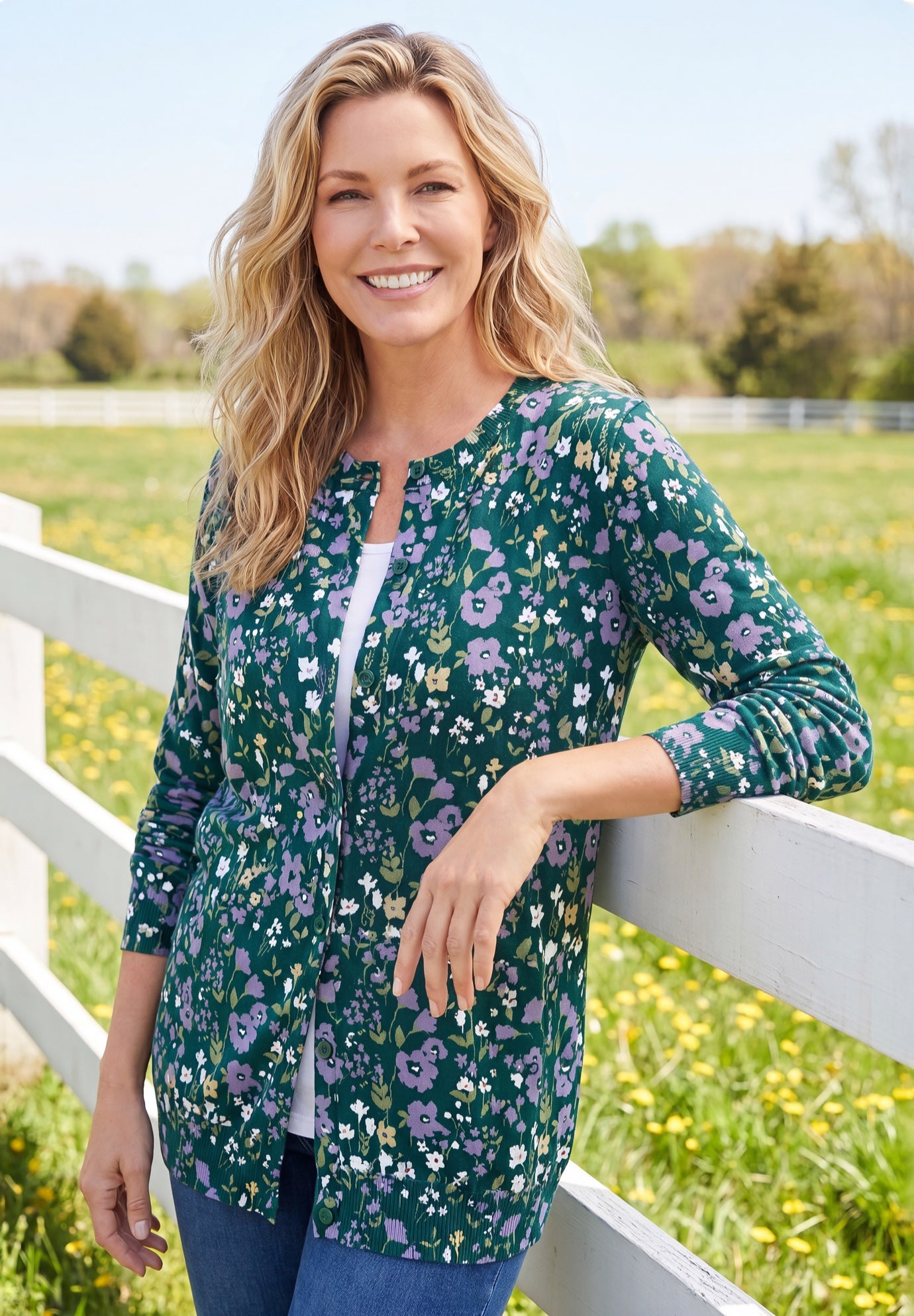 Perfect Long-Sleeve Cardigan Sweater image number 0