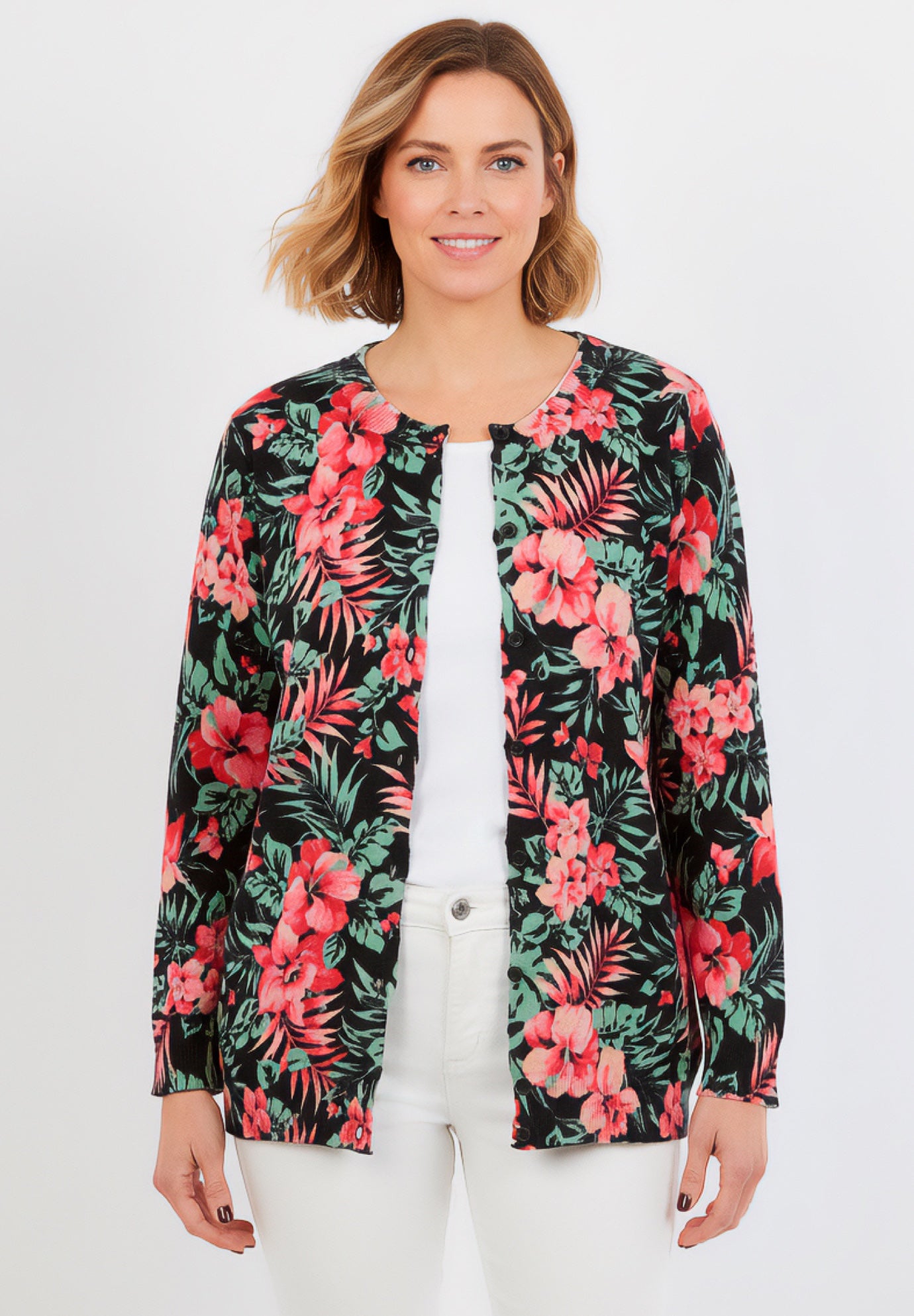 Perfect Long-Sleeve Cardigan Sweater image number 0