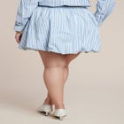 Striped Bubble Mini Skirt image number null