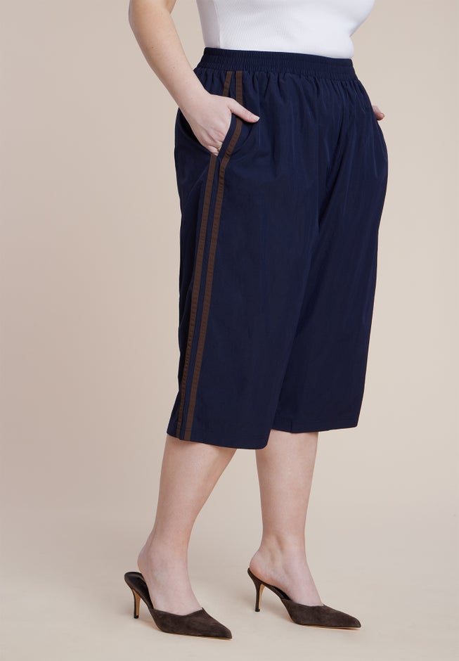 Nylon Side Stripe Culotte image number 1