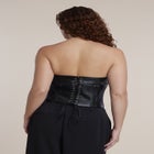 Faux Leather Lace-Up Bustier Top image number 1
