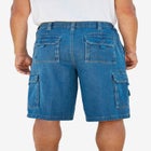 12" Side Elastic Denim Cargo Shorts image number null