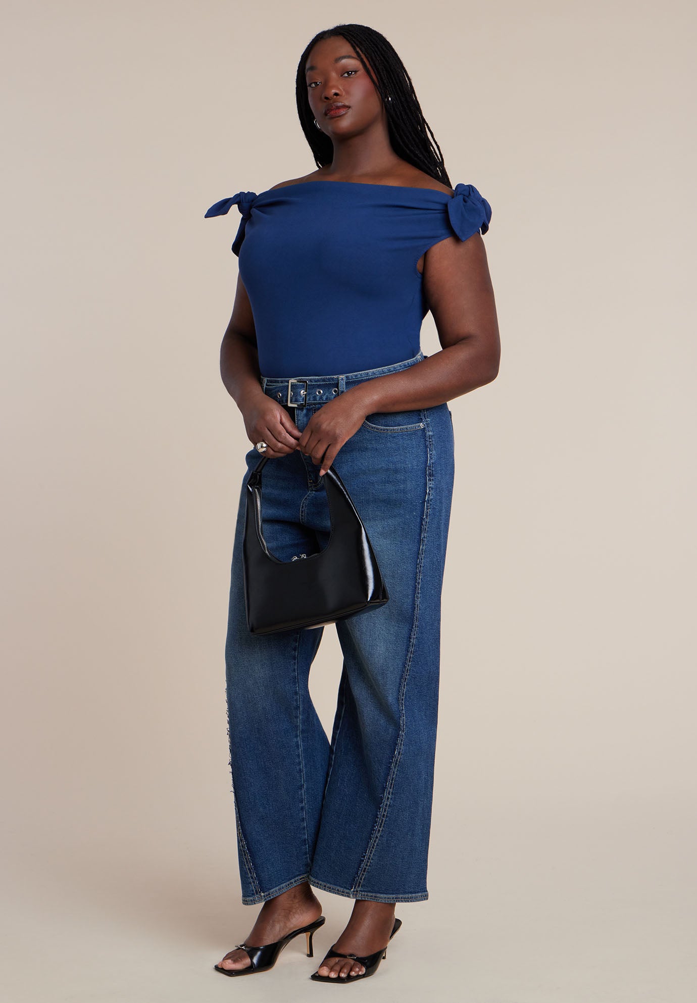 Belted Straight Leg Jean image number 1