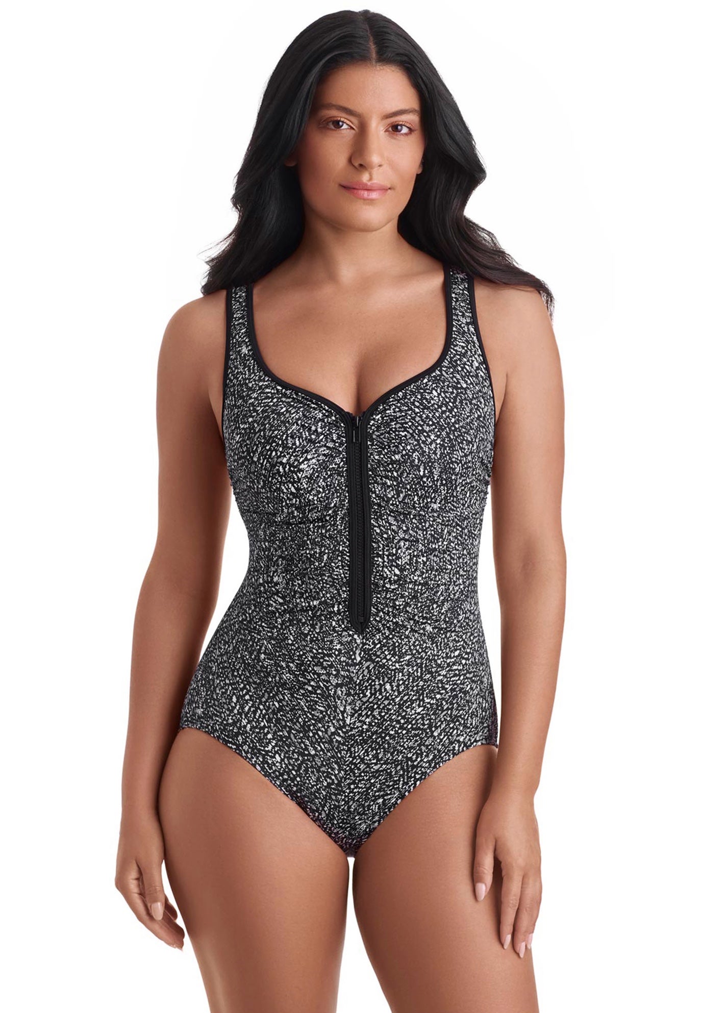 Shirred Zipper Tank image number 0