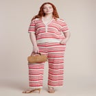 Pointelle Stripe Sweater Pant image number null
