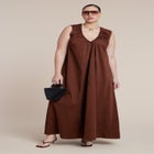 Shirred Neckline Tank Dress image number null