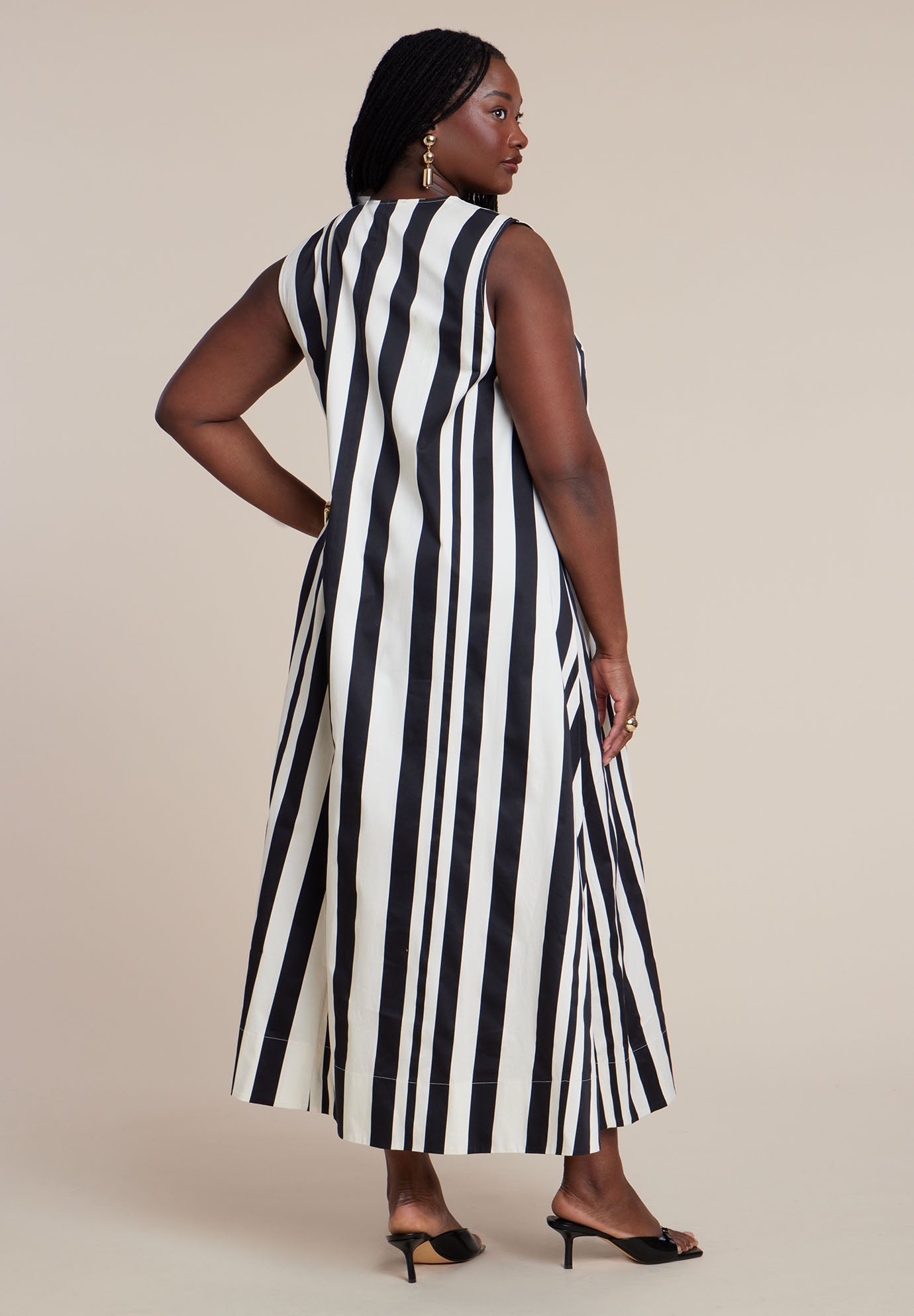 Shirred Neckline Tank Dress image number 4