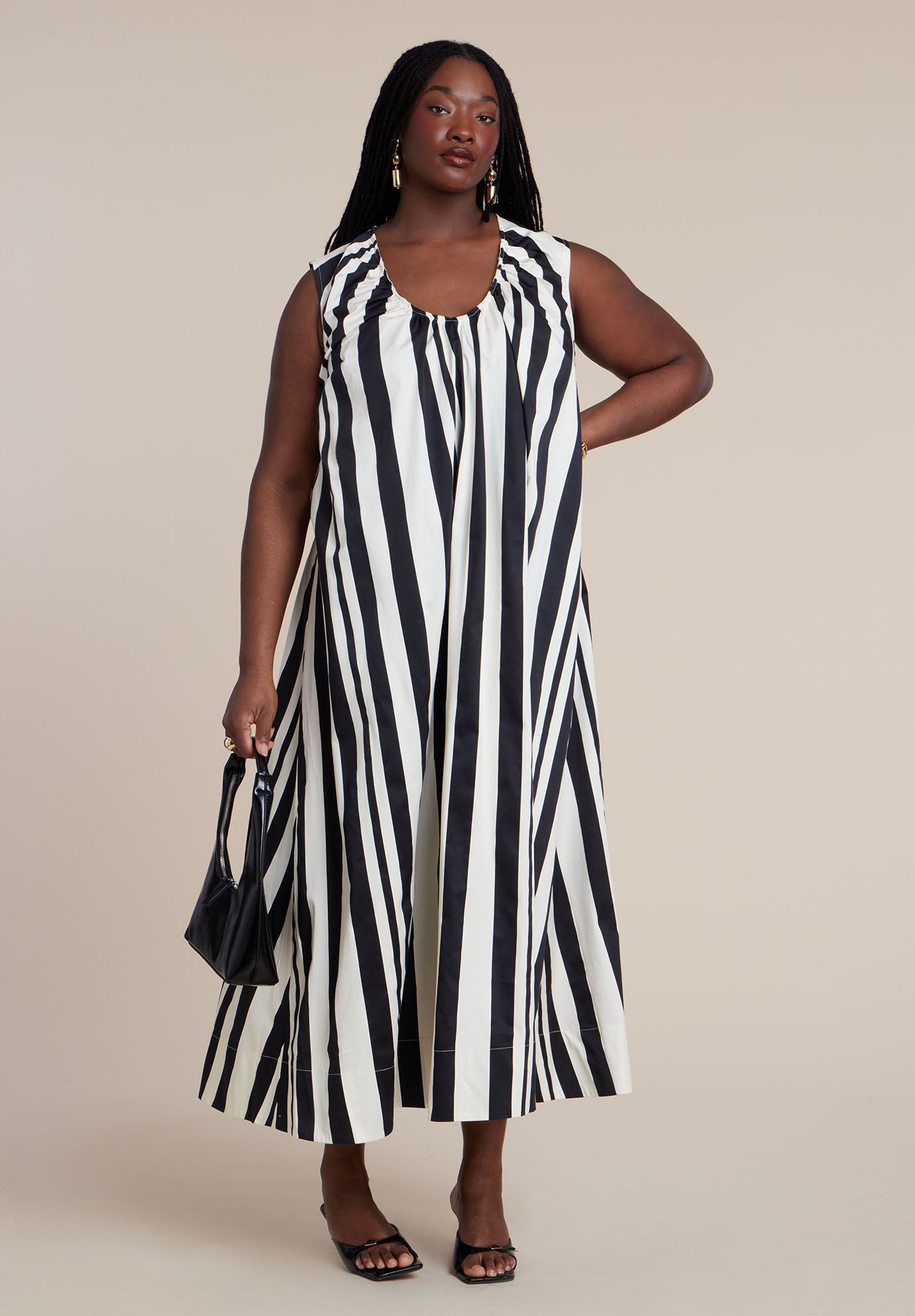 Shirred Neckline Tank Dress image number 0