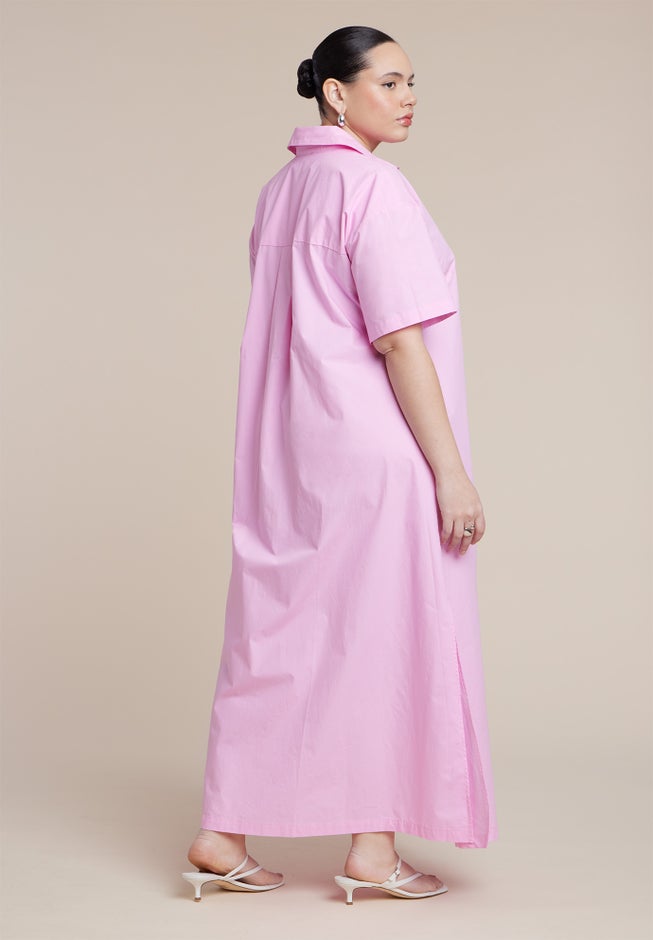 Short Sleeve Maxi Shirt Dress image number 3