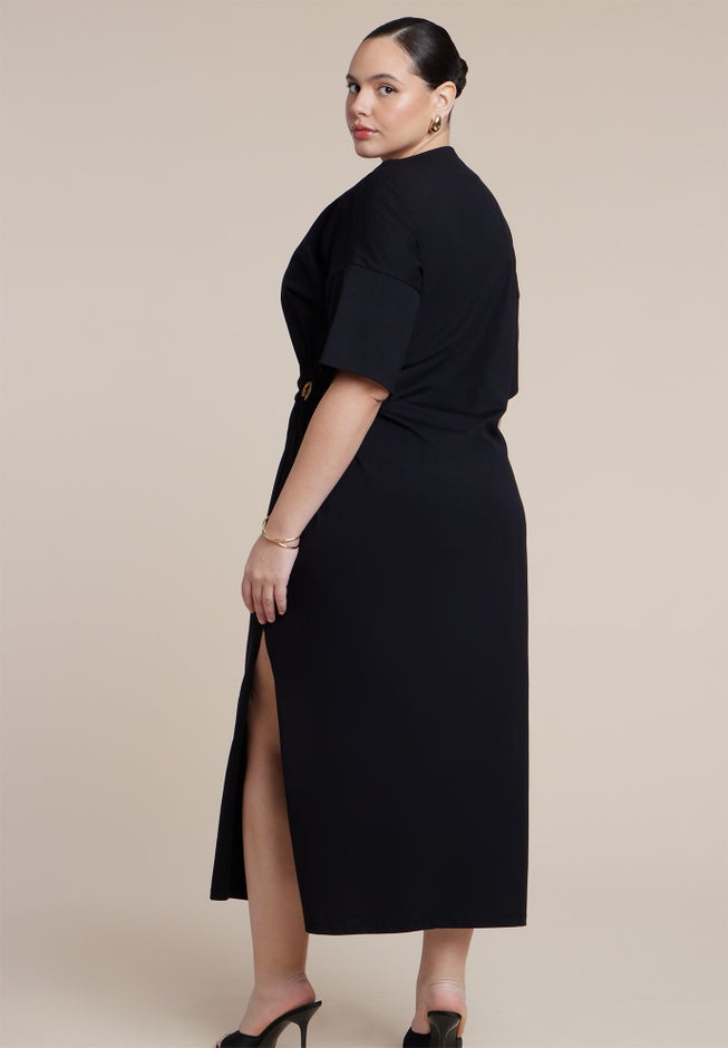 Relaxed Maxi Dress With O Ring image number 3