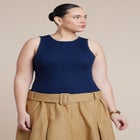 Combo Dress With Belt image number null