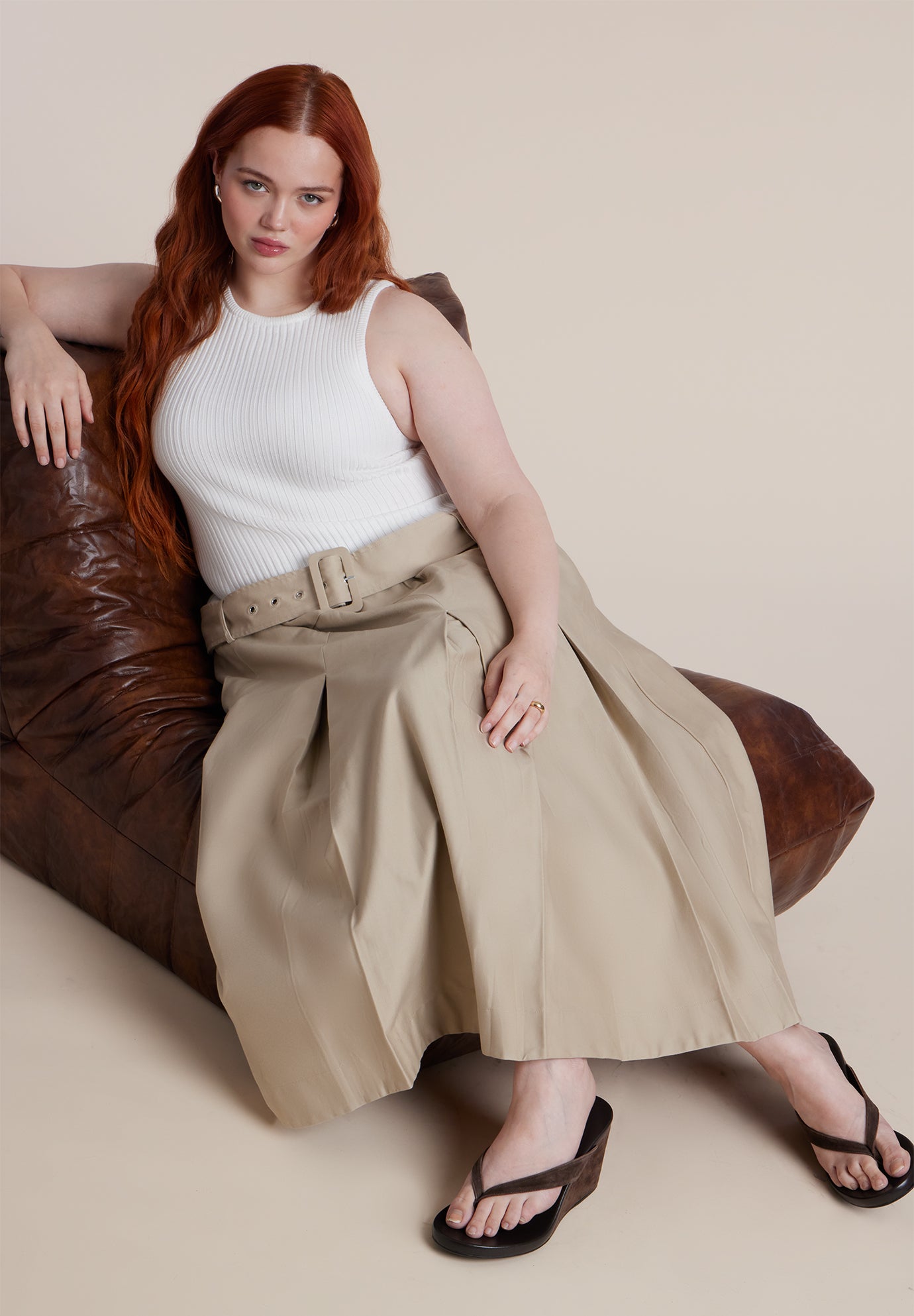 Combo Dress With Belt image number 1