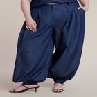 High Rise Chambray Trouser image number null
