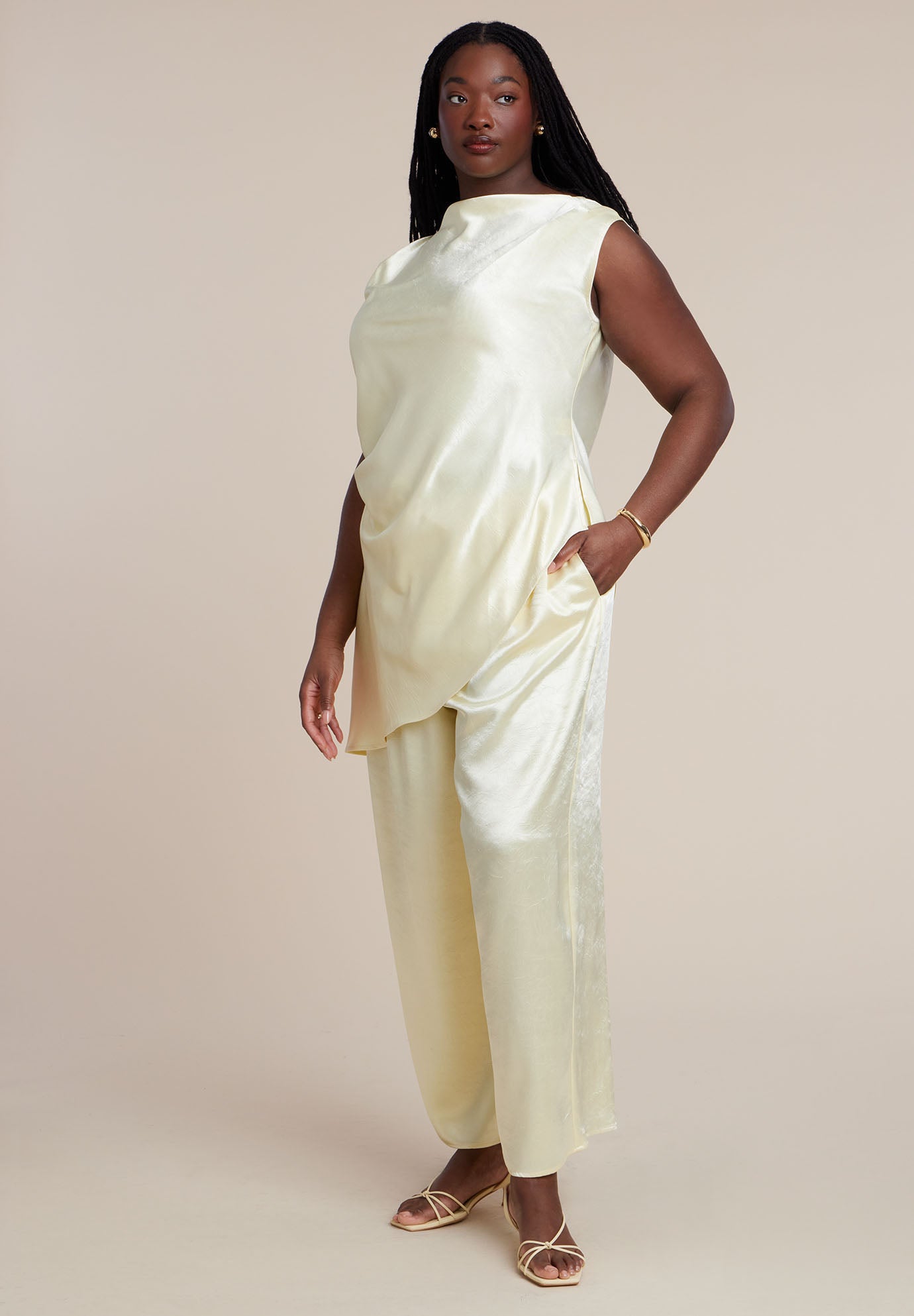 Pleat Detail Longline Top image number 3