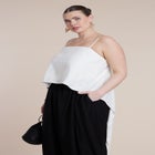 Cascading Linen Crop Top image number null