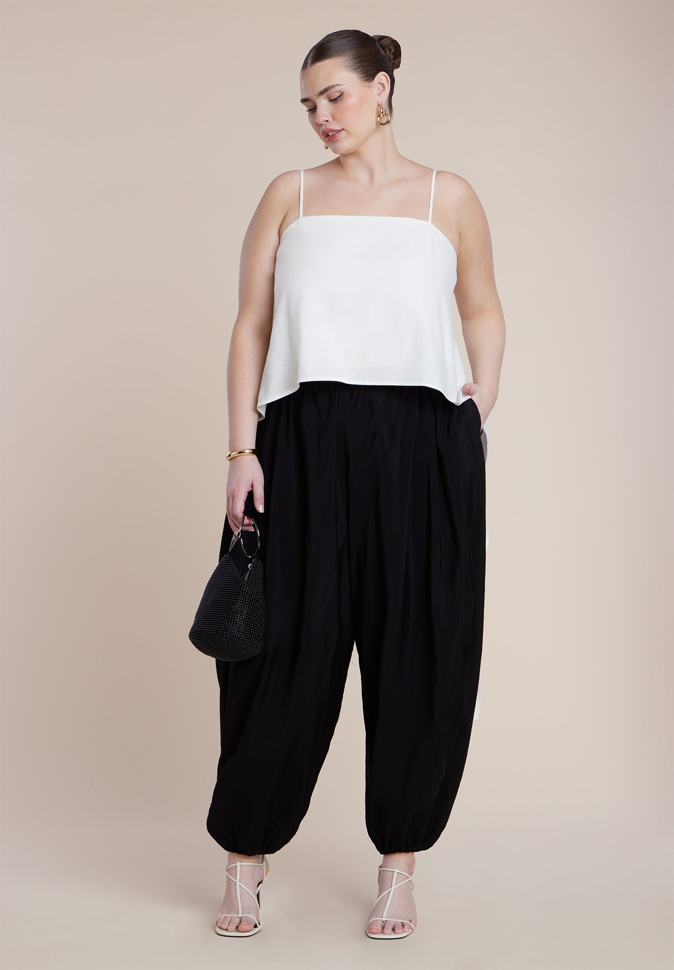 Cascading Linen Crop Top image number 5