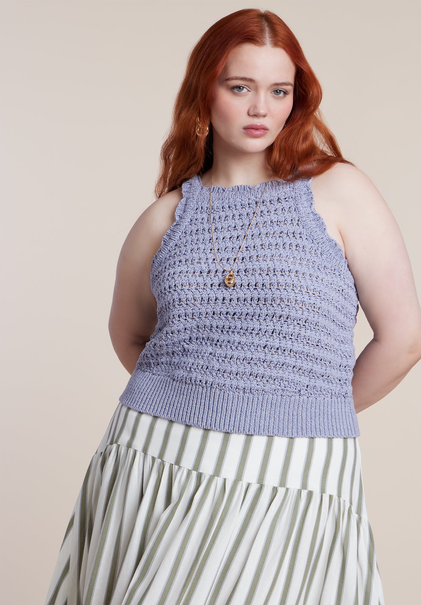 Open Stitch Racer Tank image number 0