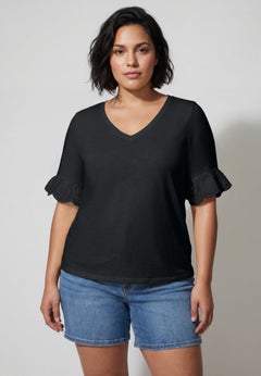 Eyelet Trim Top