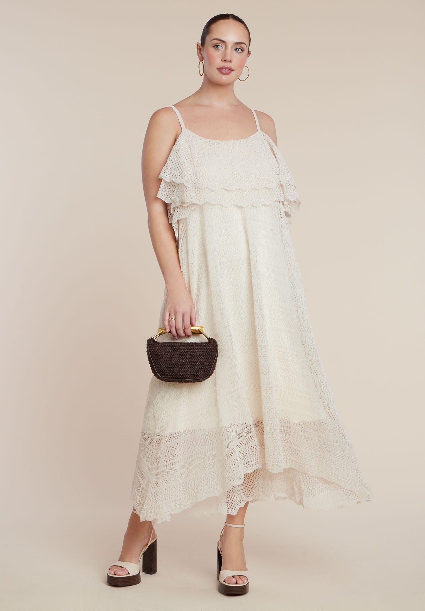 Crochet Knit Maxi Dress image number 1